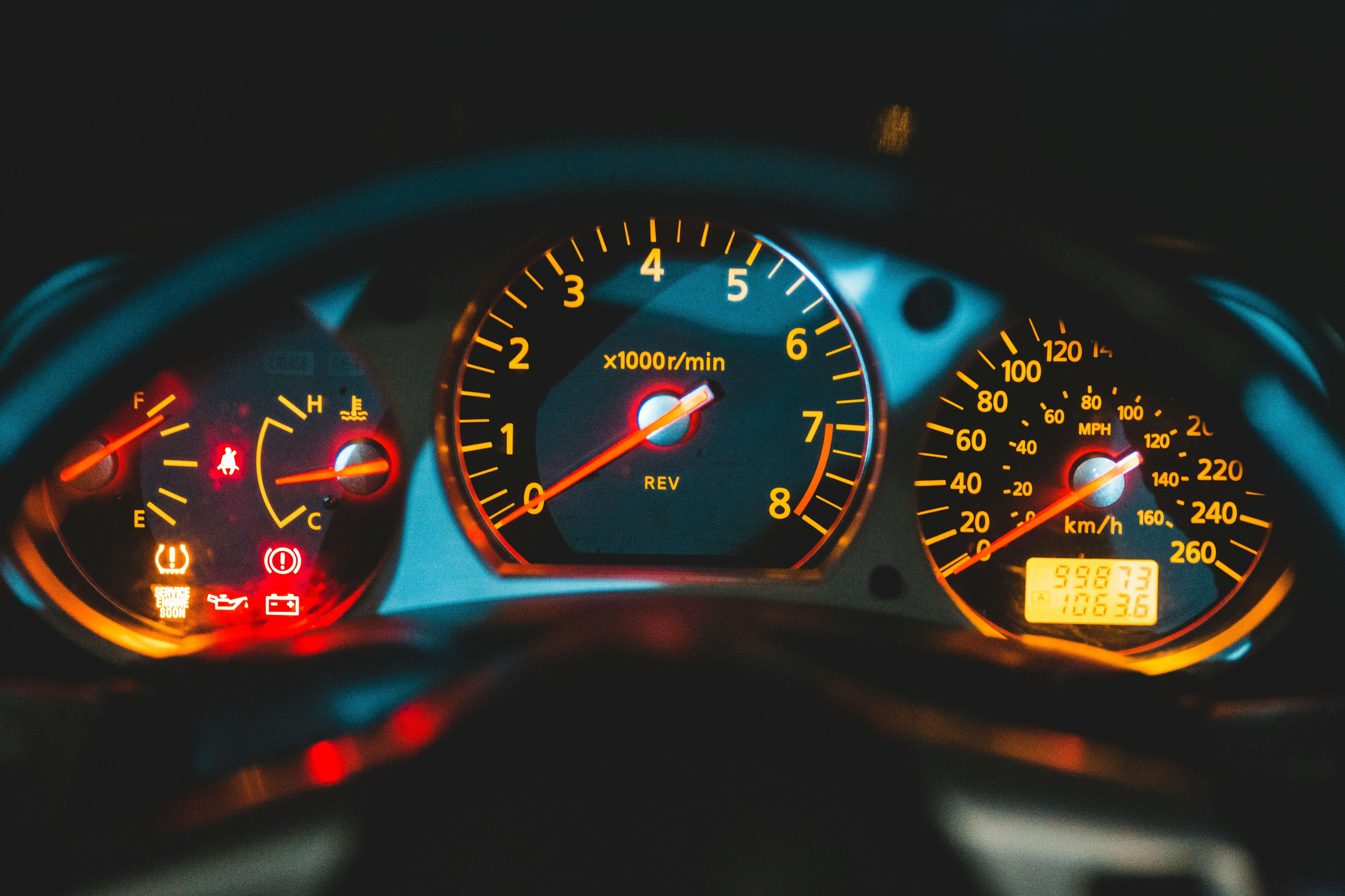 check engine light on dashboard